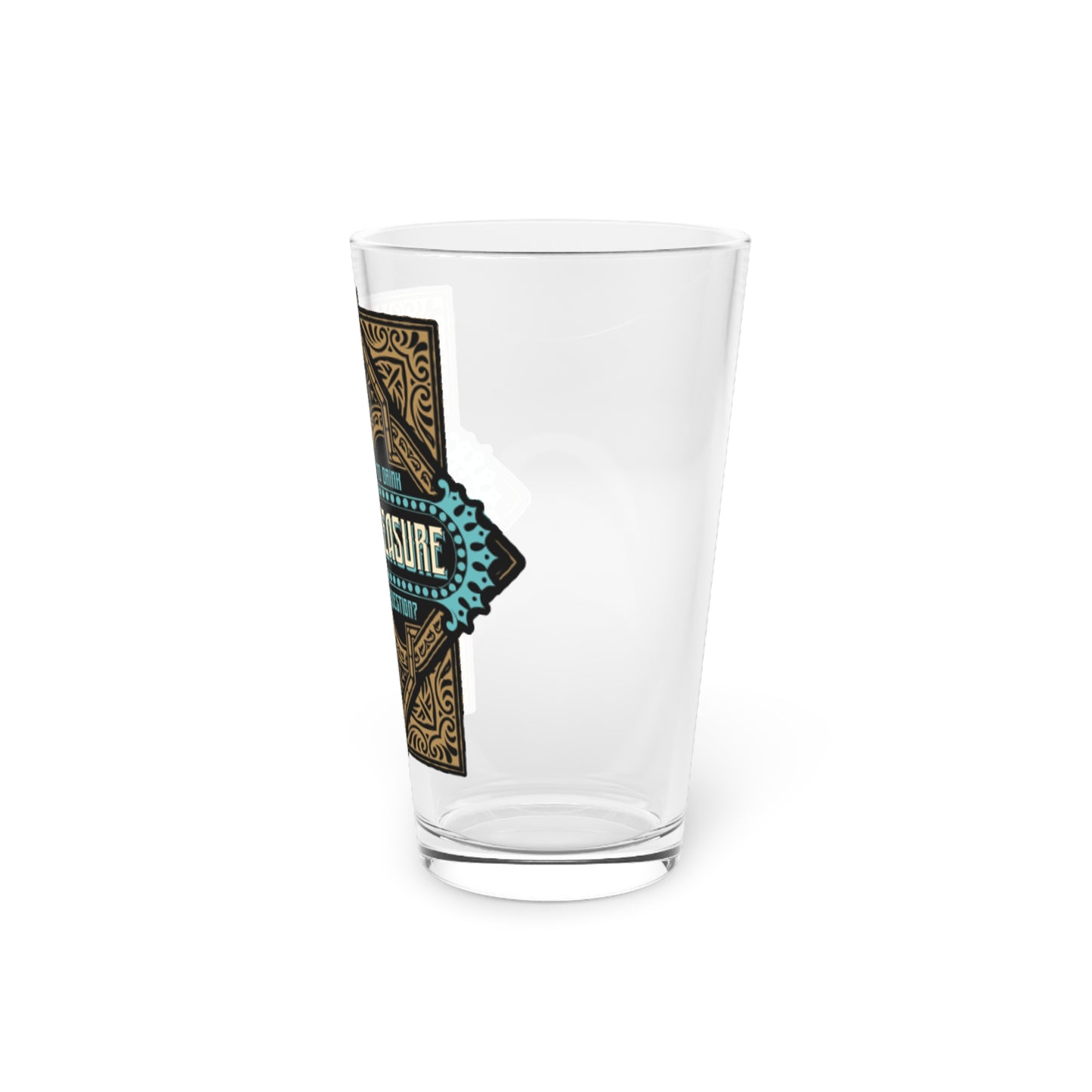 RTTN Pleasure liquor label Pint Glass