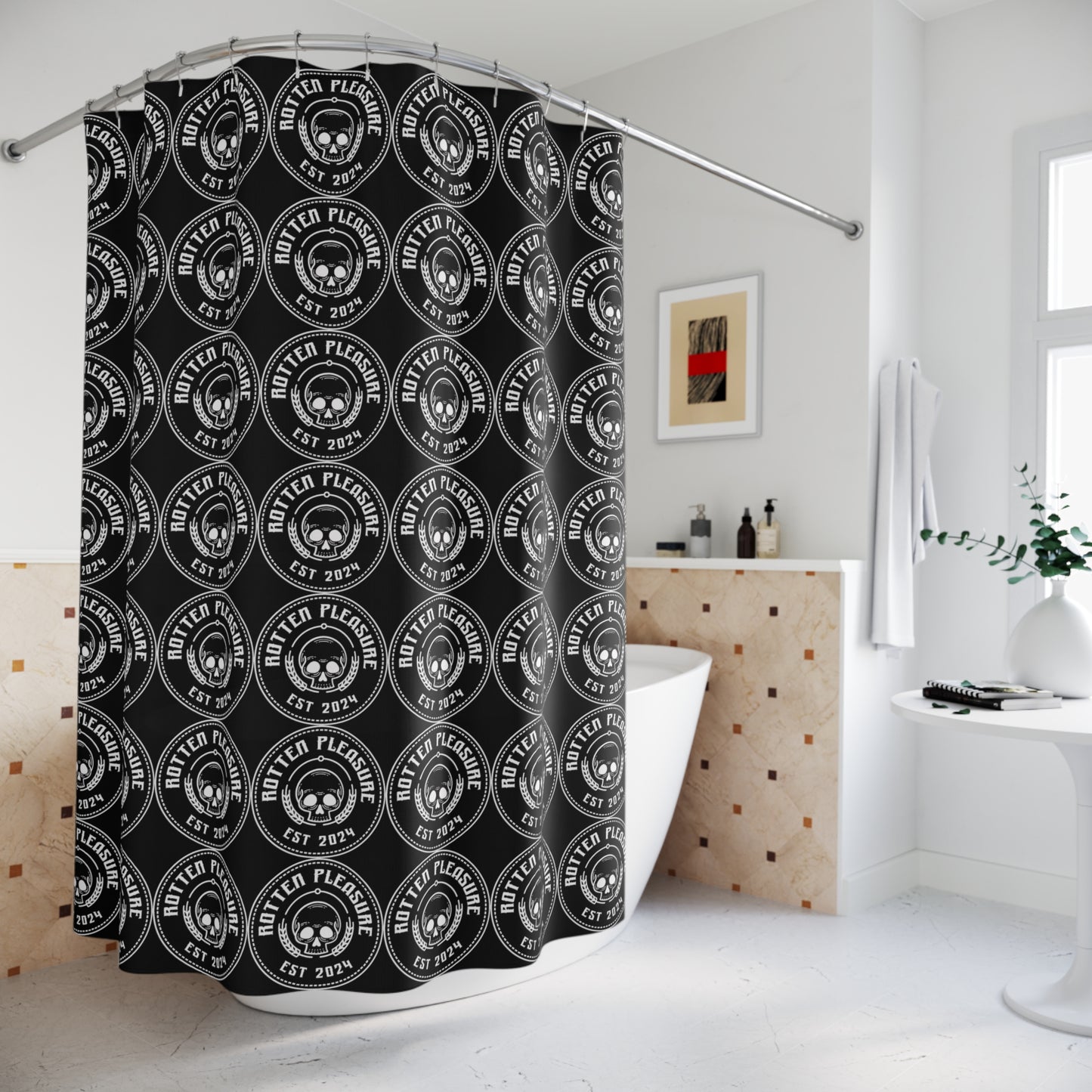 RTTN Pleasure LOGO Shower Curtain