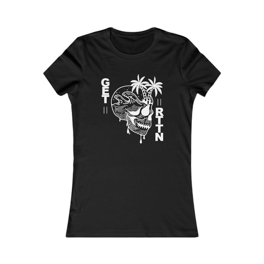 GETRTTN Palms Skull Womens Tee