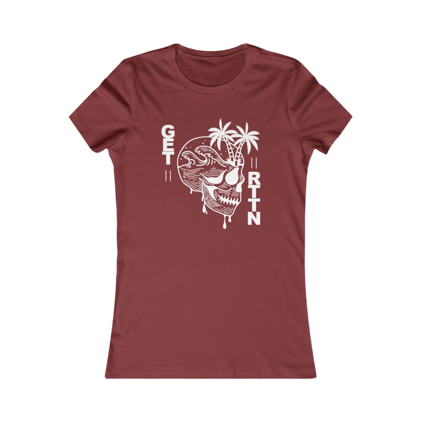 GETRTTN Palms Skull Womens Tee