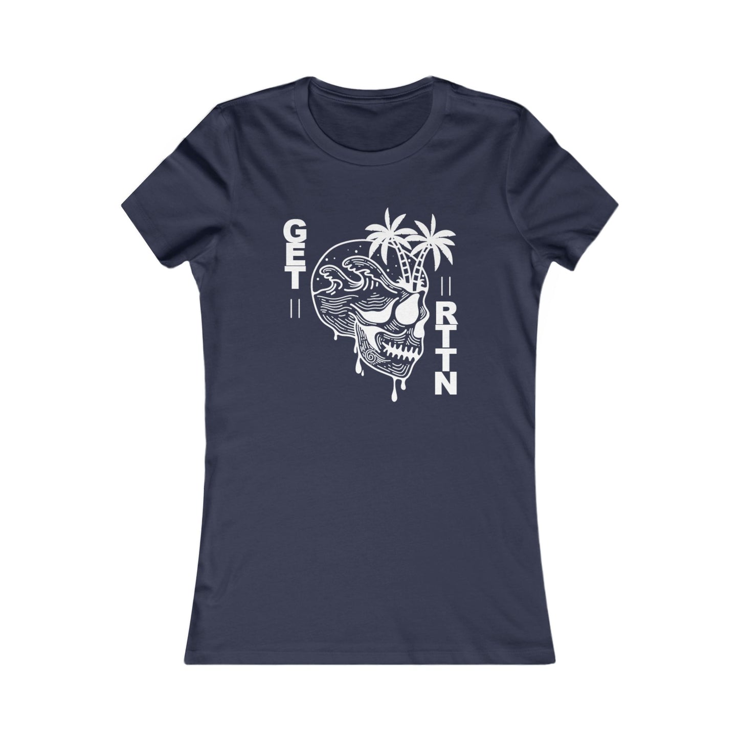 GETRTTN Palms Skull Womens Tee