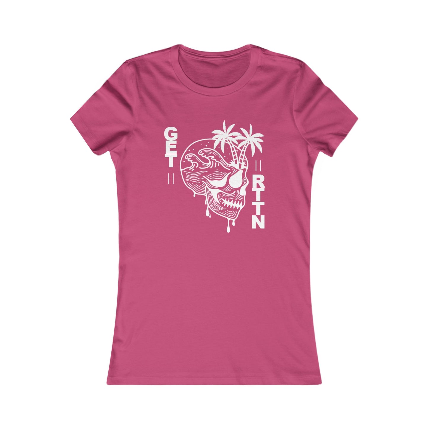 GETRTTN Palms Skull Womens Tee