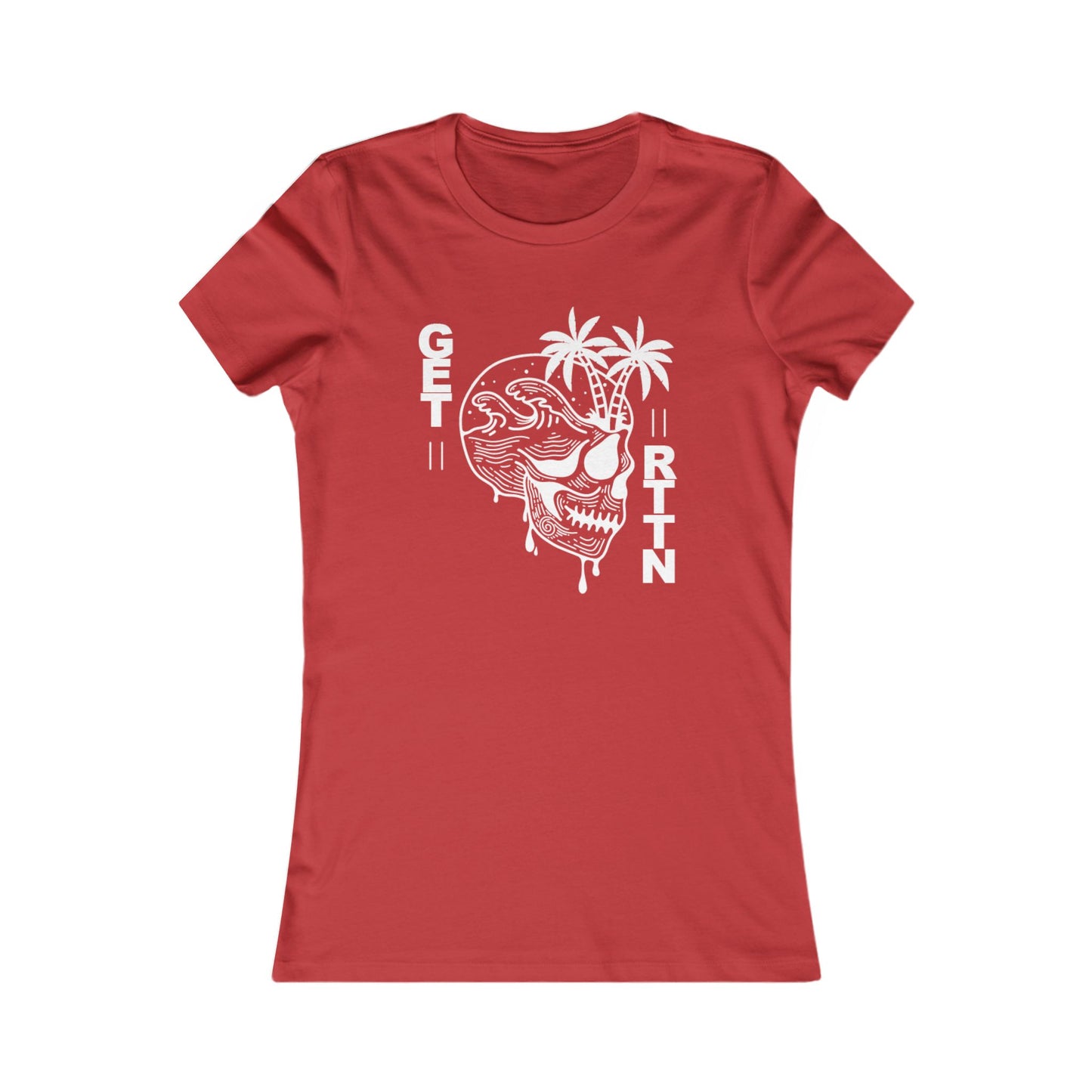 GETRTTN Palms Skull Womens Tee