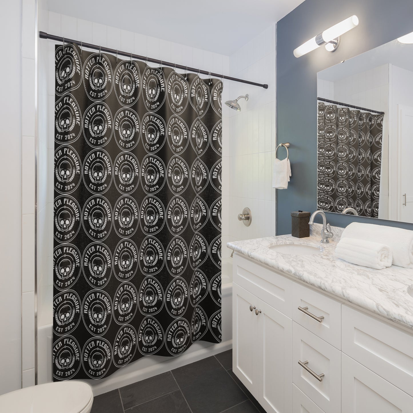RTTN Pleasure LOGO Shower Curtain