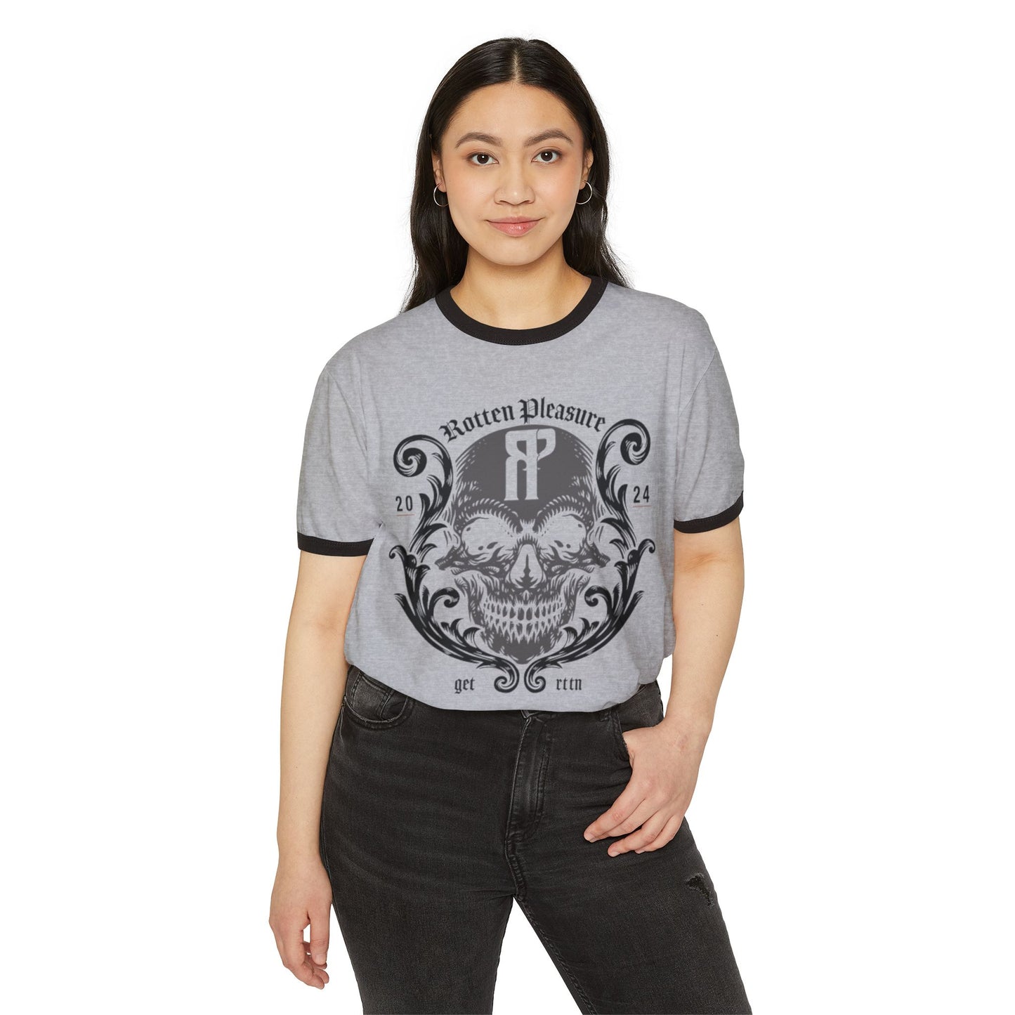 Rotten Pleasure Flourish Ringer Tee