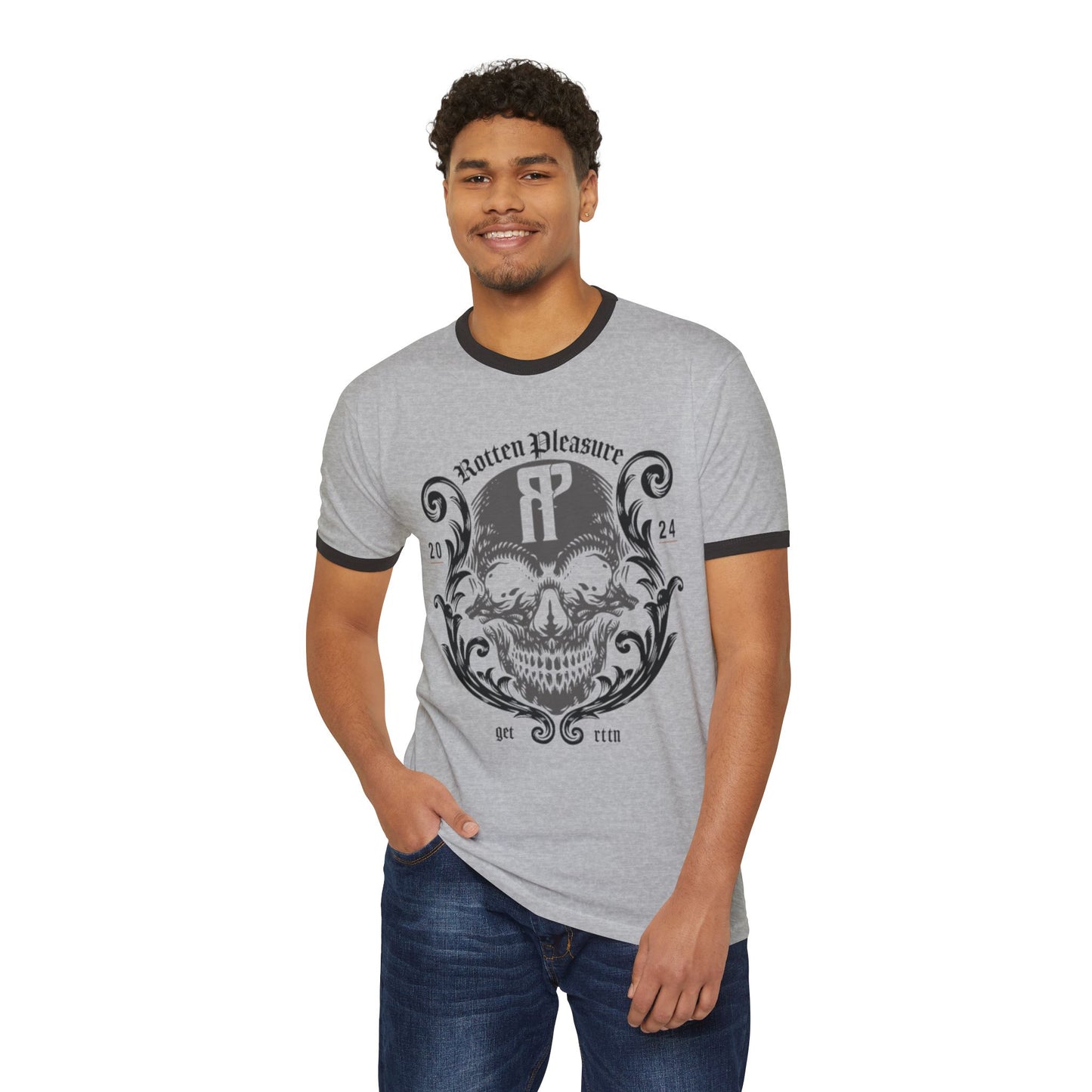 Rotten Pleasure Flourish Ringer Tee